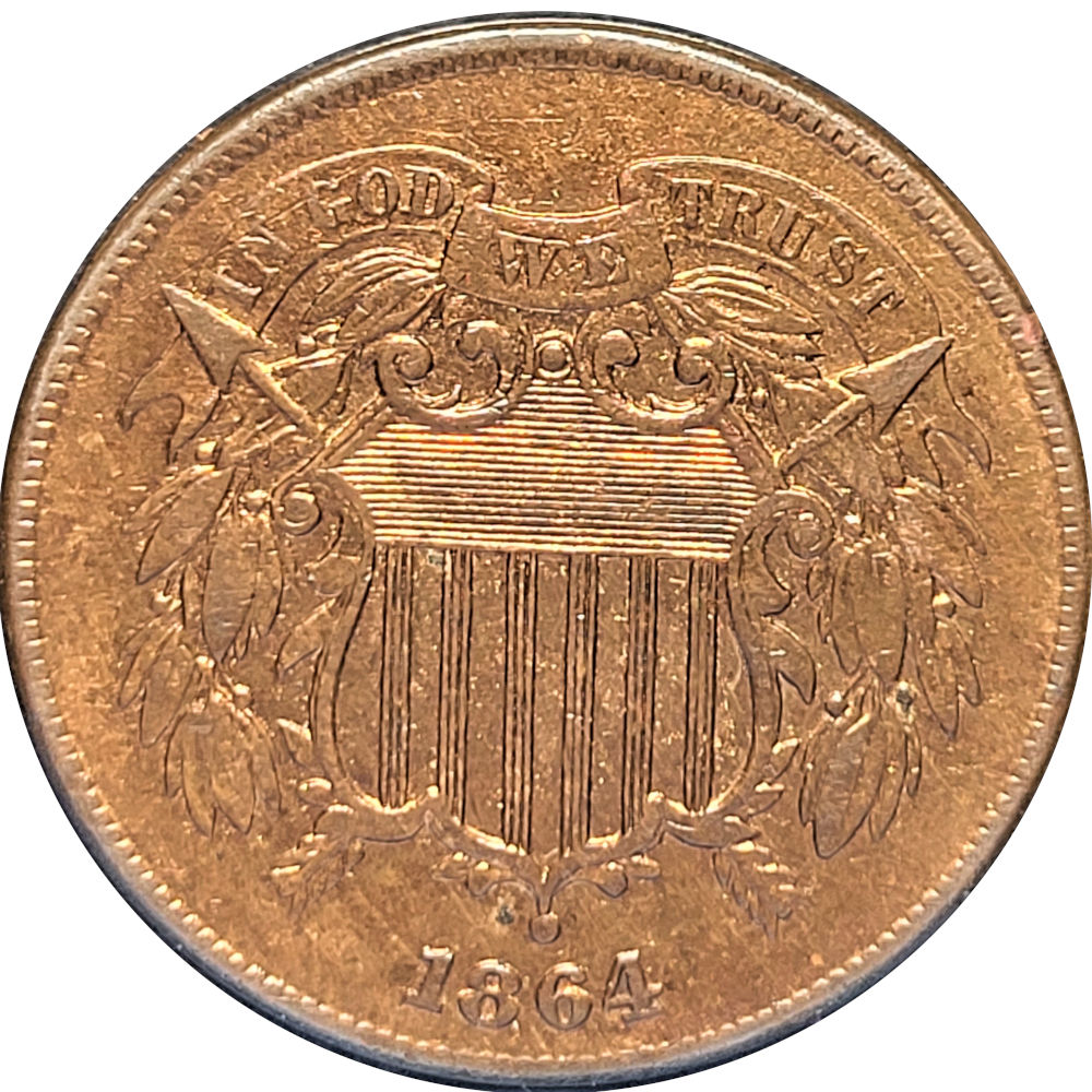1864-2c-Two-Cent-Copper-Lm-#6